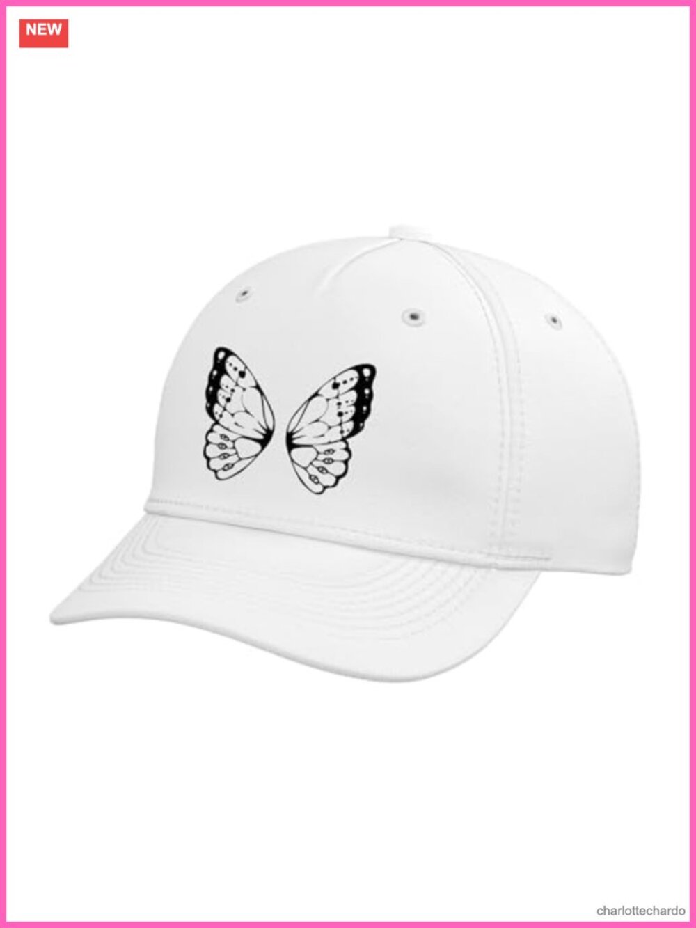 Fairycore Goblincore Line Art Fairy Butterfly Wings Adjustable Baseball Hat